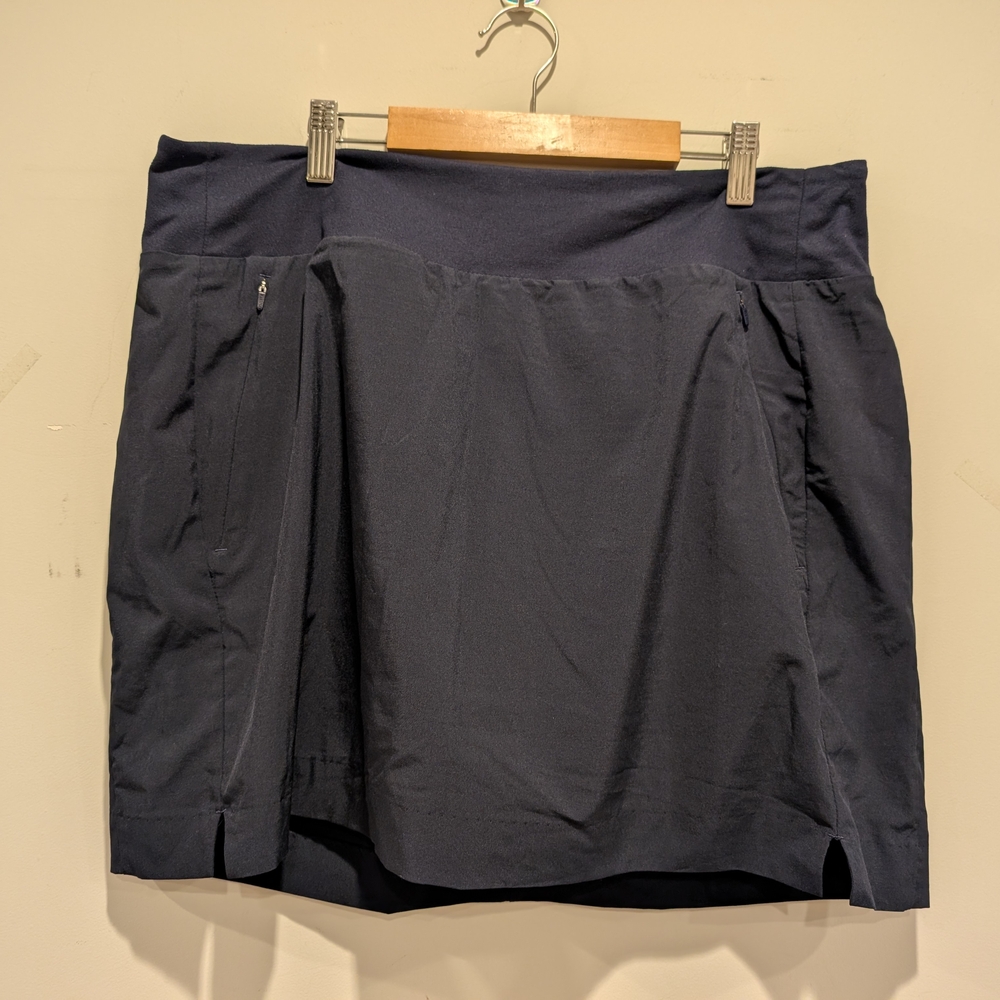 Athleta Women's Soho Skort Jupe Short Navy Sz 14 Pickleball Tennis Active Spring